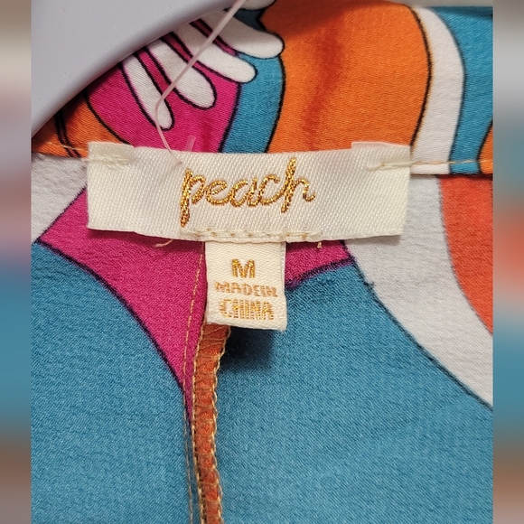Peach Brand Short Sleeved Blouse Size M NWT - Picture 4 of 5